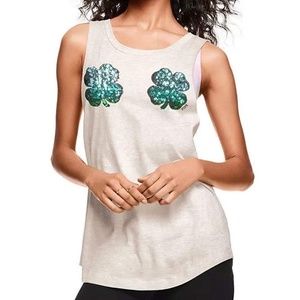 PINK VS St Patrick's Day Shamrock Sequin Tank
